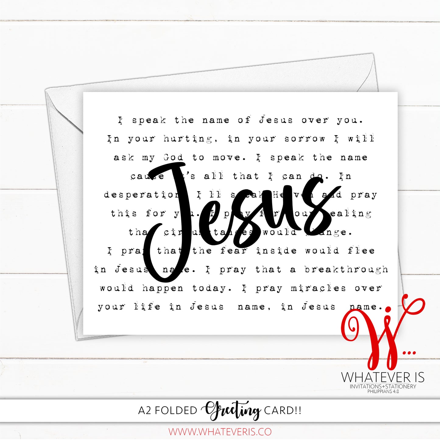 I speak the name of Jesus Encouragement Cards