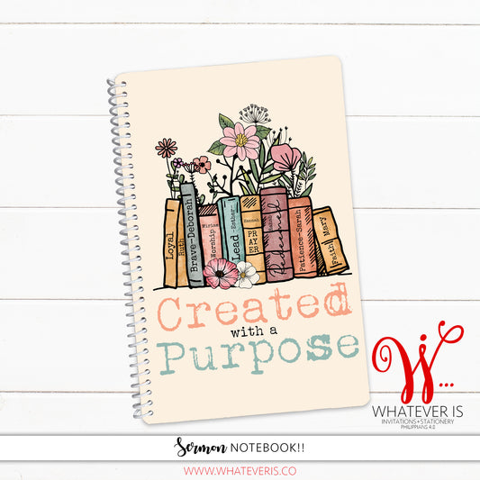 Created with a Purpose • 52 Week Sermon Notes Notebook