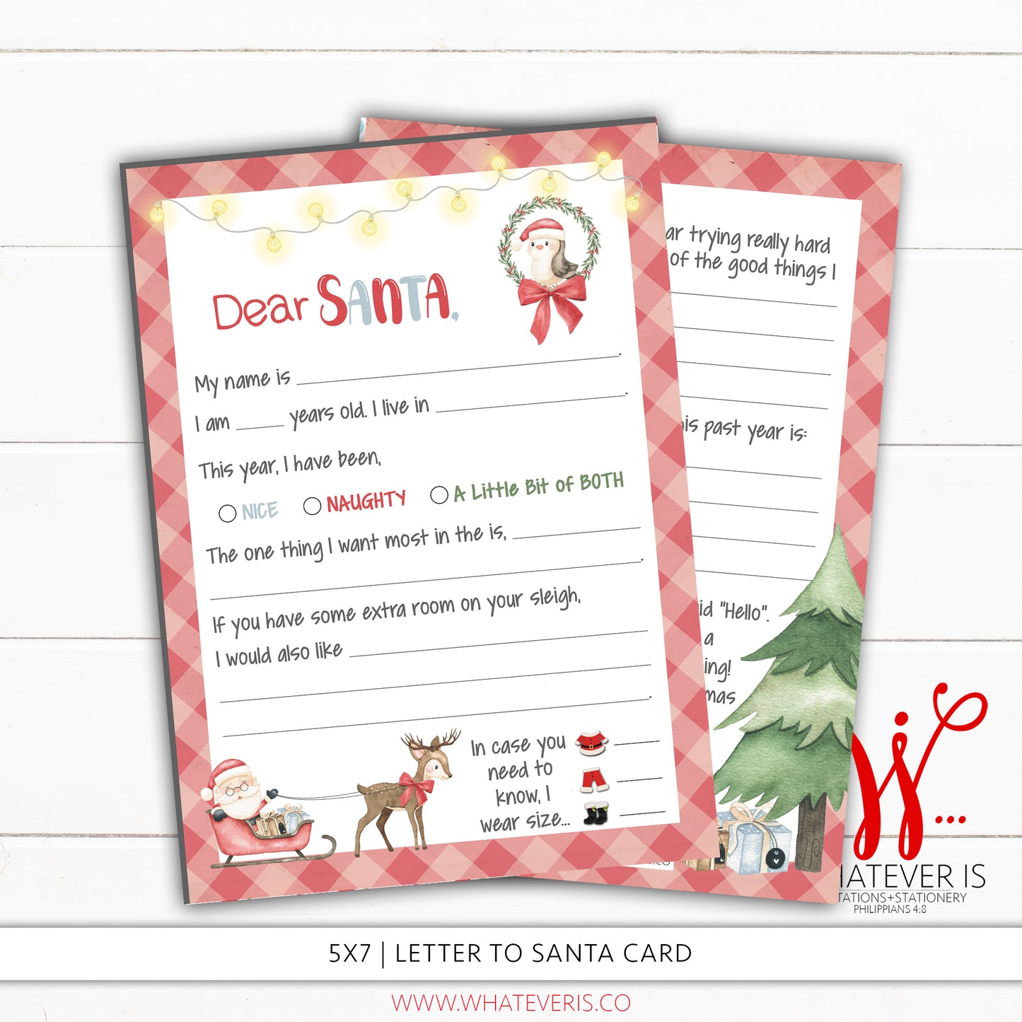 Dear Santa, Letter to Santa