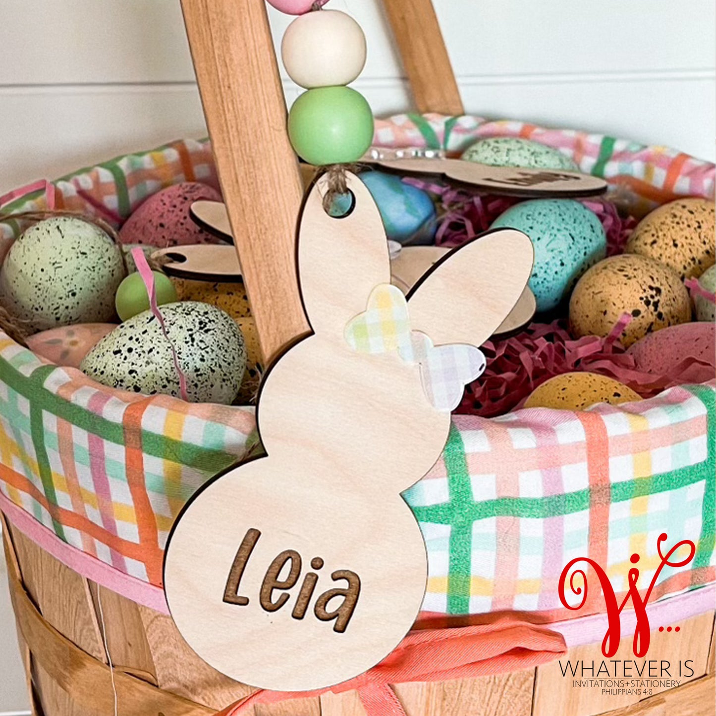 Personalized Easter Bunny Basket Tags