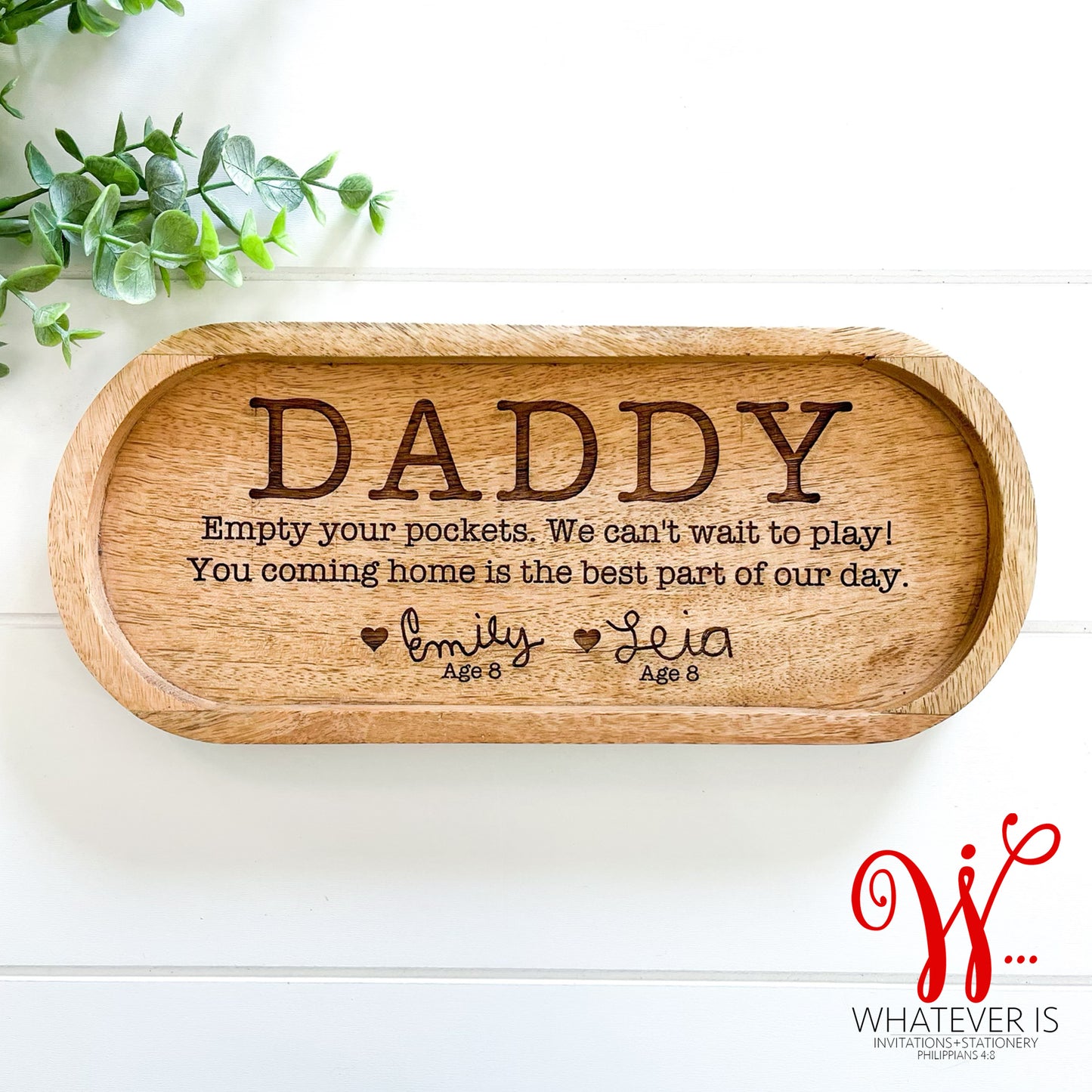 Daddy, Empty Your Pockets Nightstand Tray