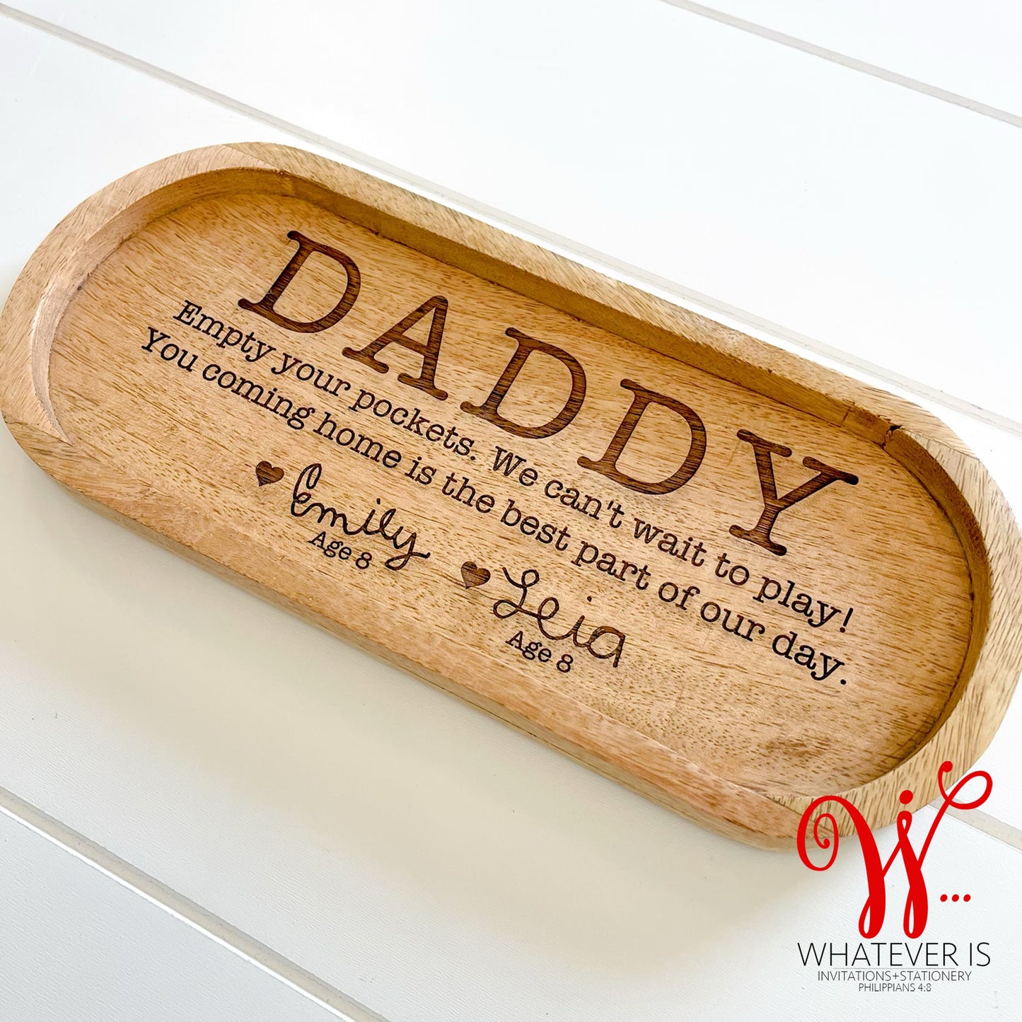 Daddy, Empty Your Pockets Nightstand Tray
