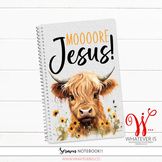 Cows and Sunflowers Sermon Notes Notebook