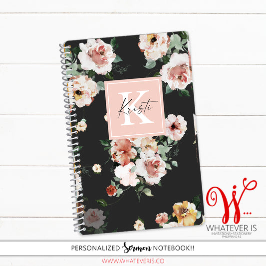 Pink Personalized 52 Week Sermon Notes Notebook