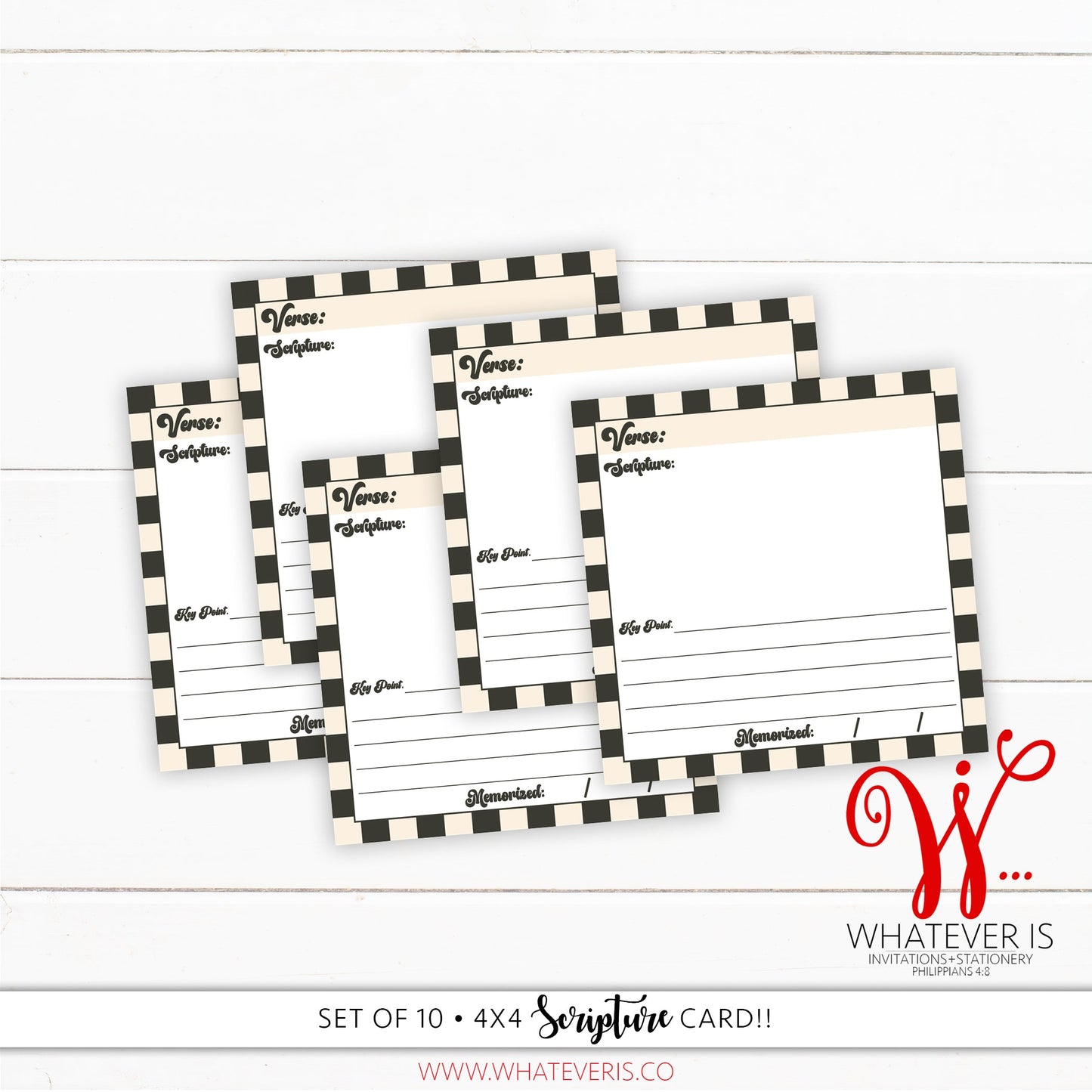 Scripture Memorizing Card Set • Retro The Lord will Fight for You