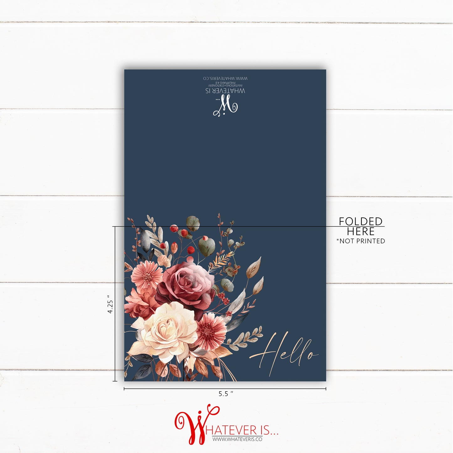 A2 Navy Moody Floral Encouragement Cards (Set of 12)