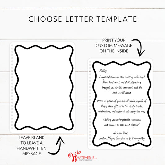 Personalized College Survival Kit Gift Card Book