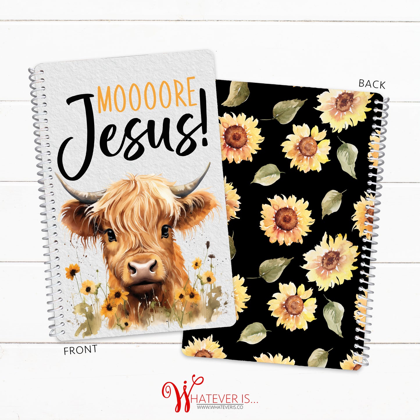 Cows and Sunflowers Sermon Notes Notebook