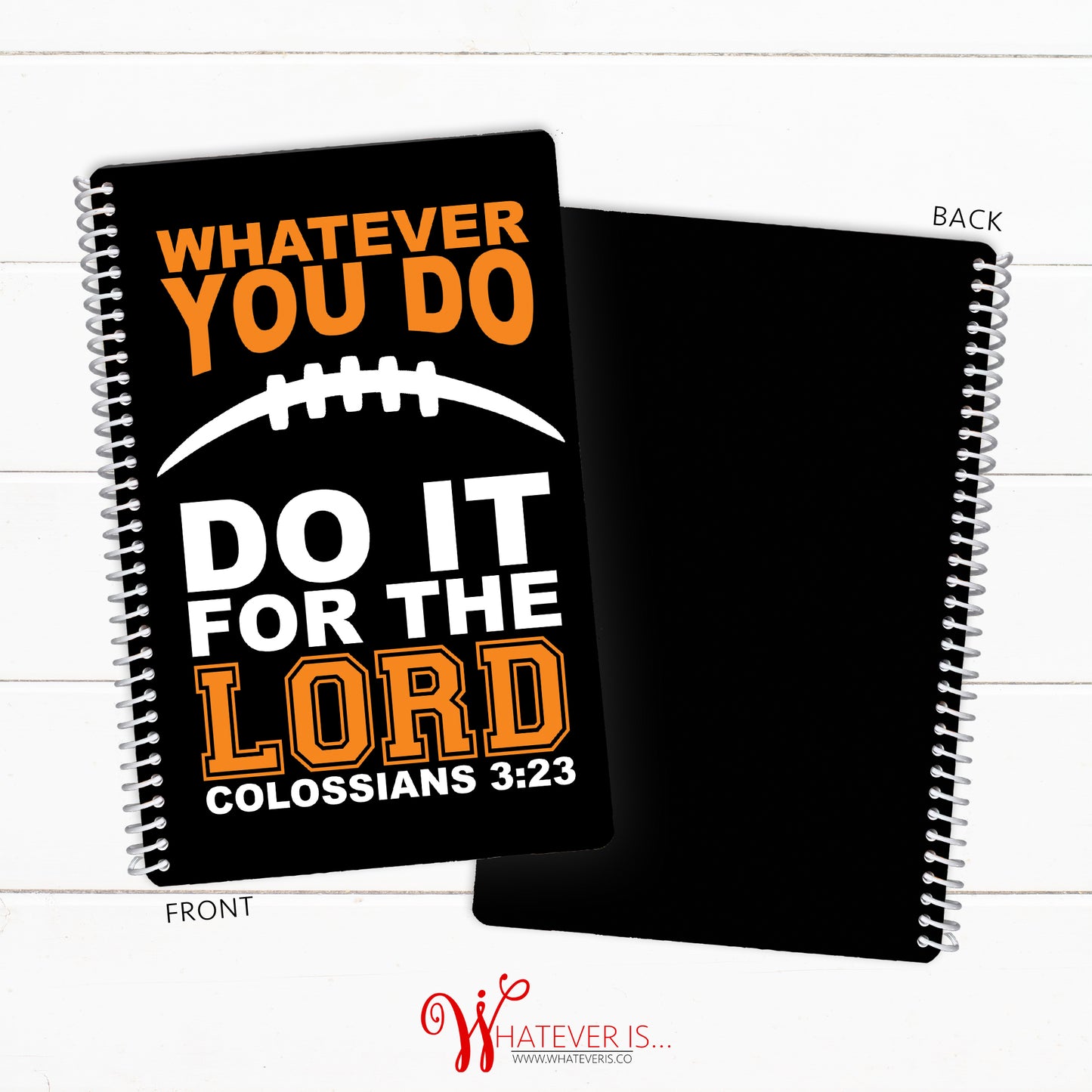 Whatever You Do Football • 52 Week Sermon Notes Notebook