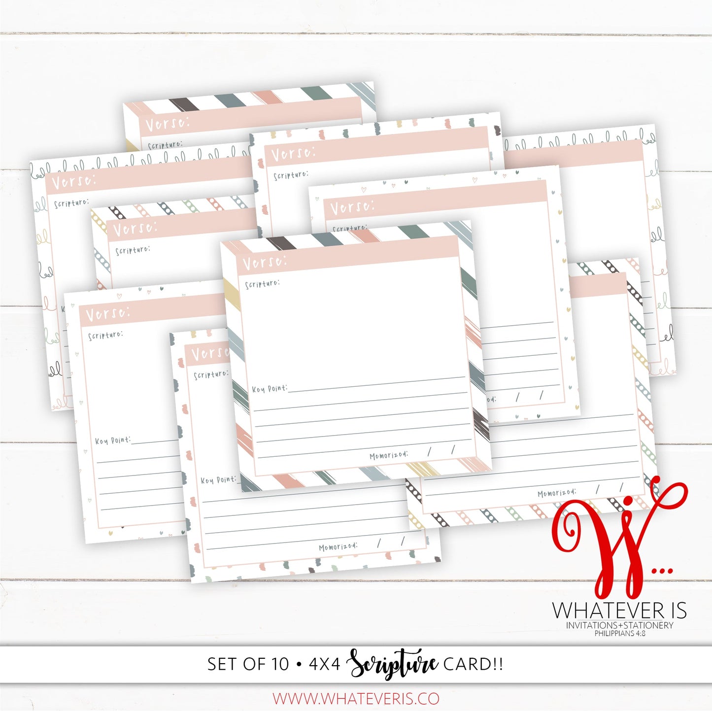 Scripture Memorizing Card Set • Boho