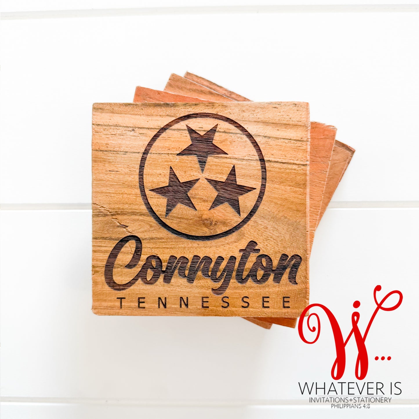 Tennessee Tri-Star Coasters | Custom Wood Coasters