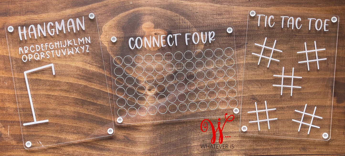 Clear Dry Erase Games