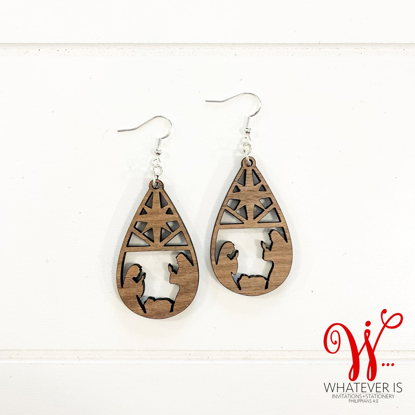 Teardrop Nativity Earrings