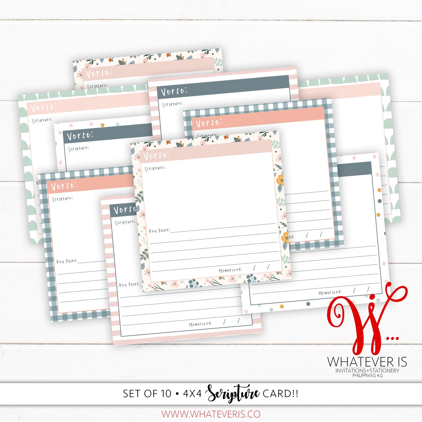 Scripture Memorizing Card Set • Grace + Peace