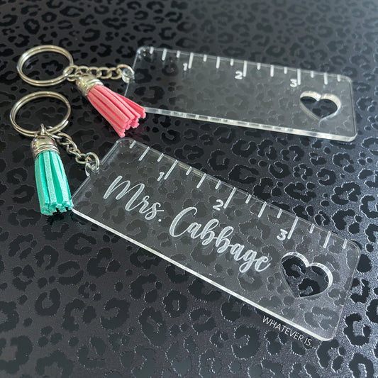 Personalized Ruler Keychain