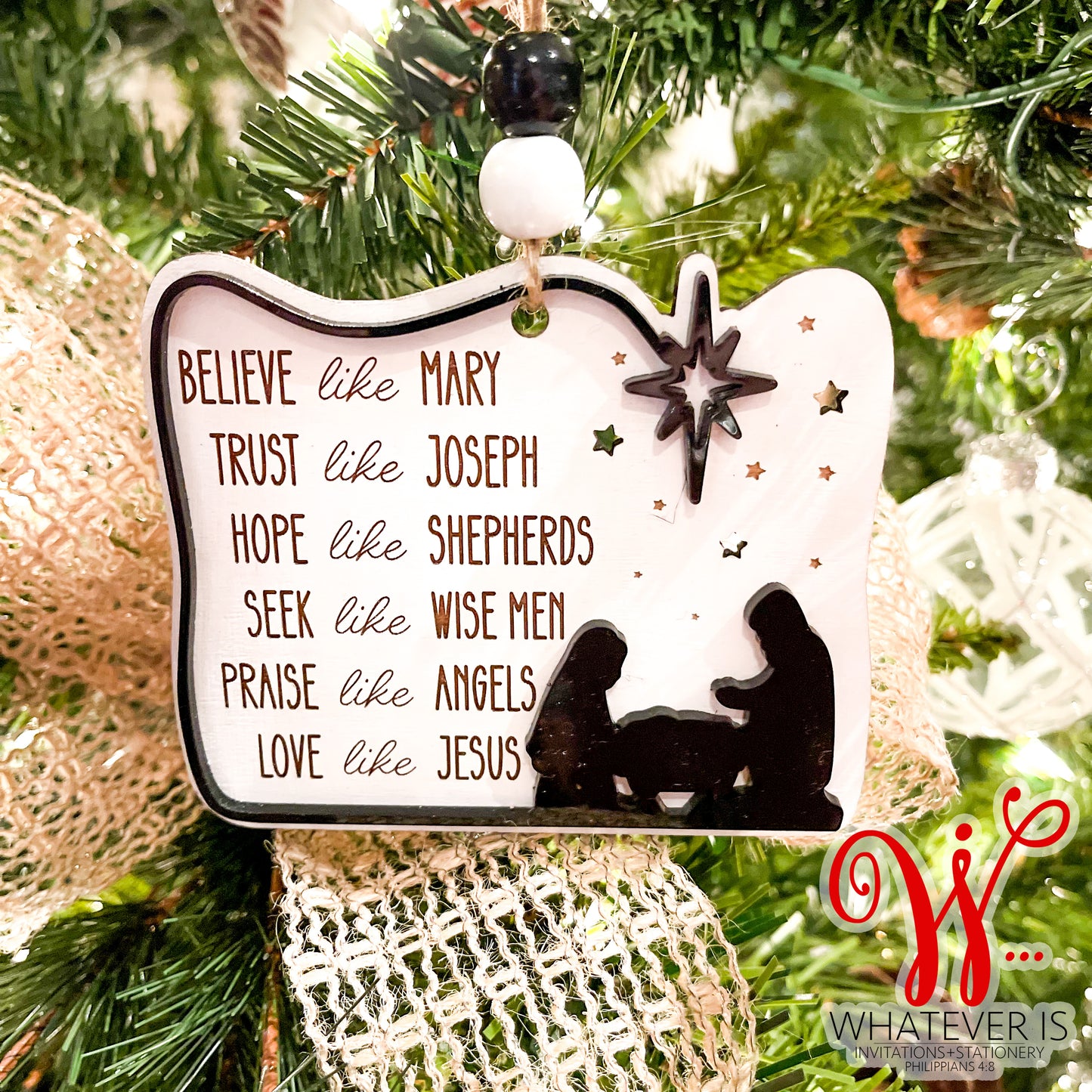 Love like Jesus Christmas Ornaments
