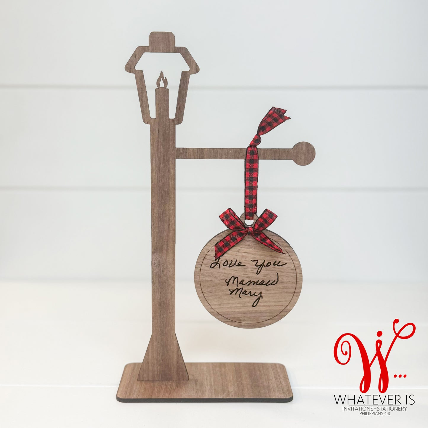 Personalized Handwritten Ornament + Stand