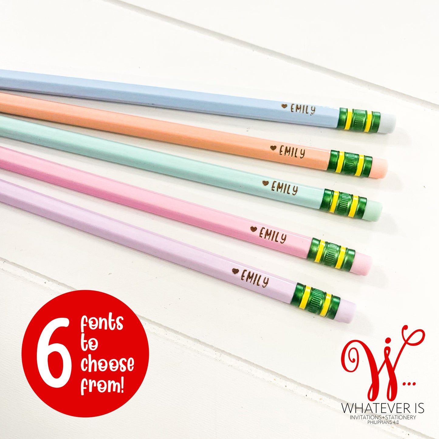 Personalized Engraved Ticonderoga Pencils