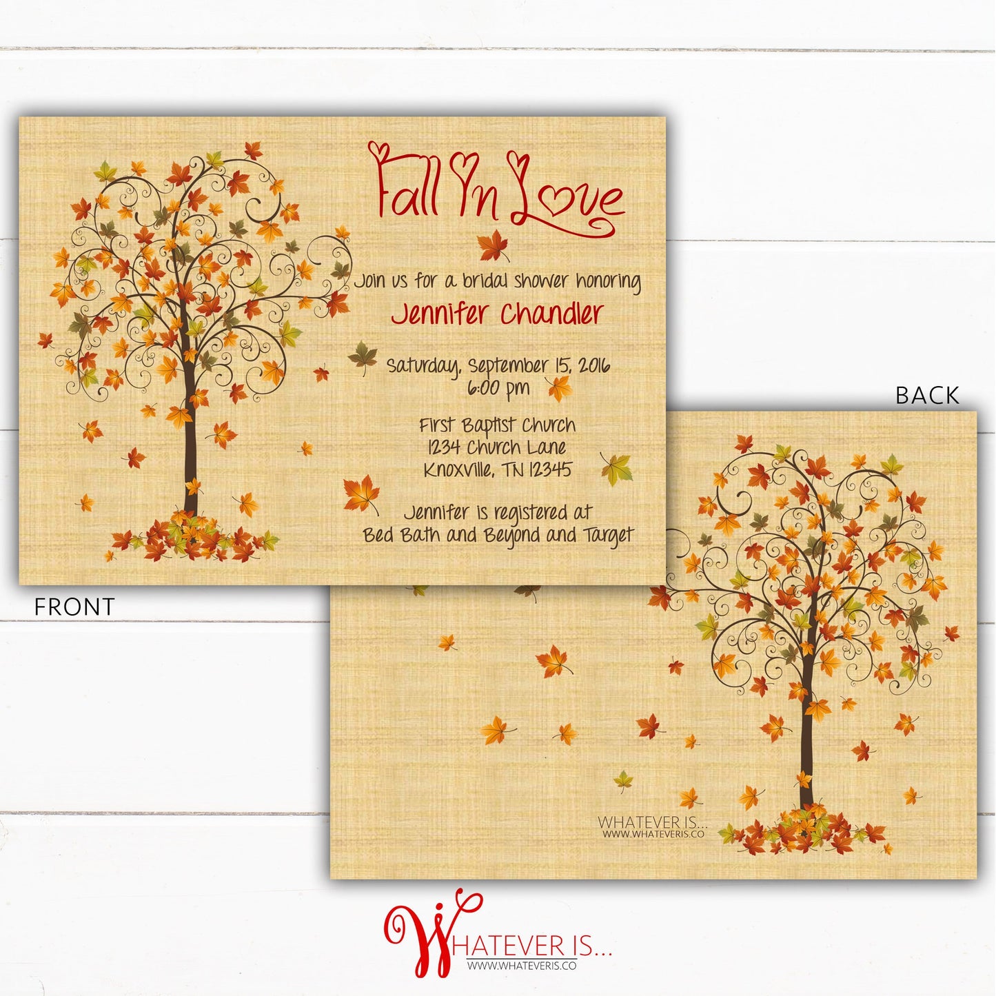 Fall In Love Bridal Shower Invitation | Fall Bridal Shower | Fall Wedding | Bridal Shower Invitation | Fall Printable Bridal Shower