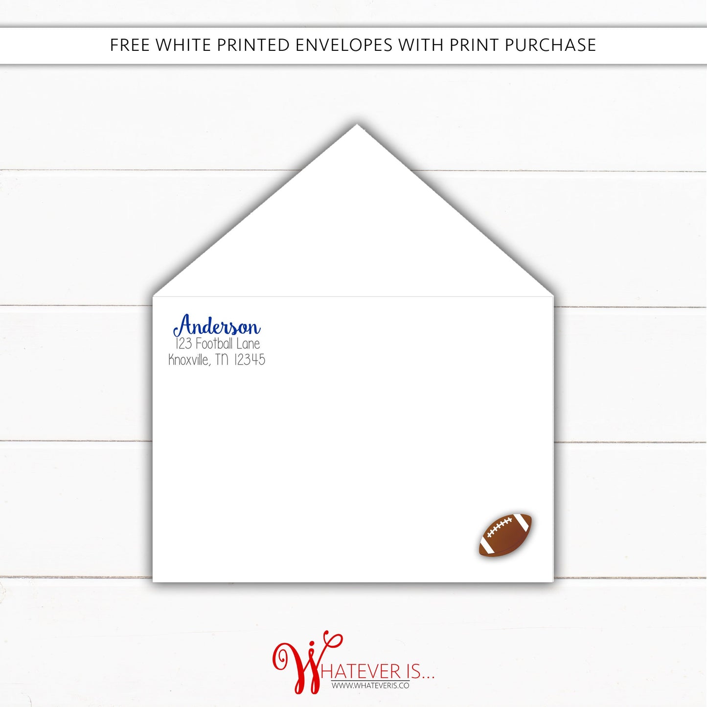 Blue and White Football Baby Shower Invitation