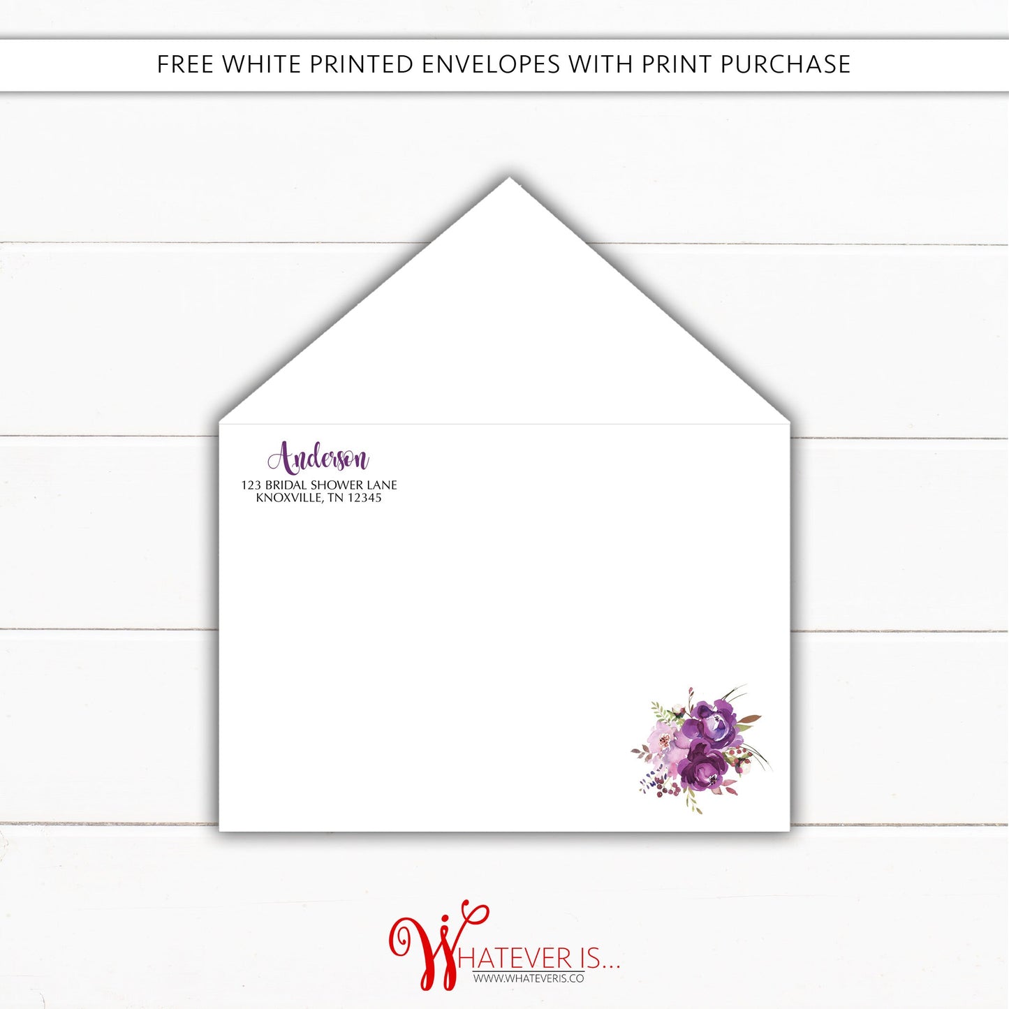 Purple Floral Bridal Tea Shower Invitation | Floral Bridal Shower | Elegant Bridal Shower | Watercolor Floral Bridal Shower | Bridal Tea