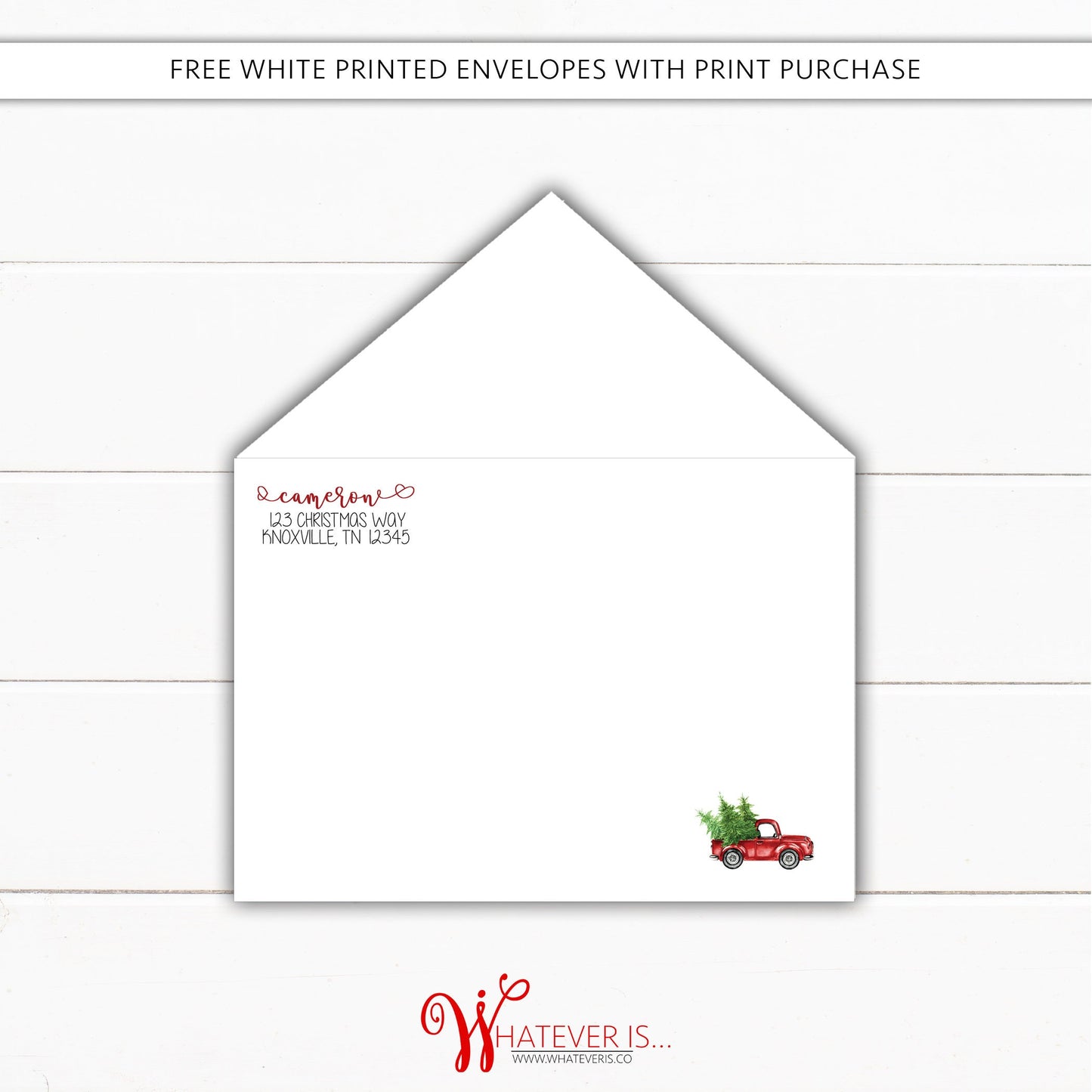 Vintage Truck Picture Family Picture Christmas Card