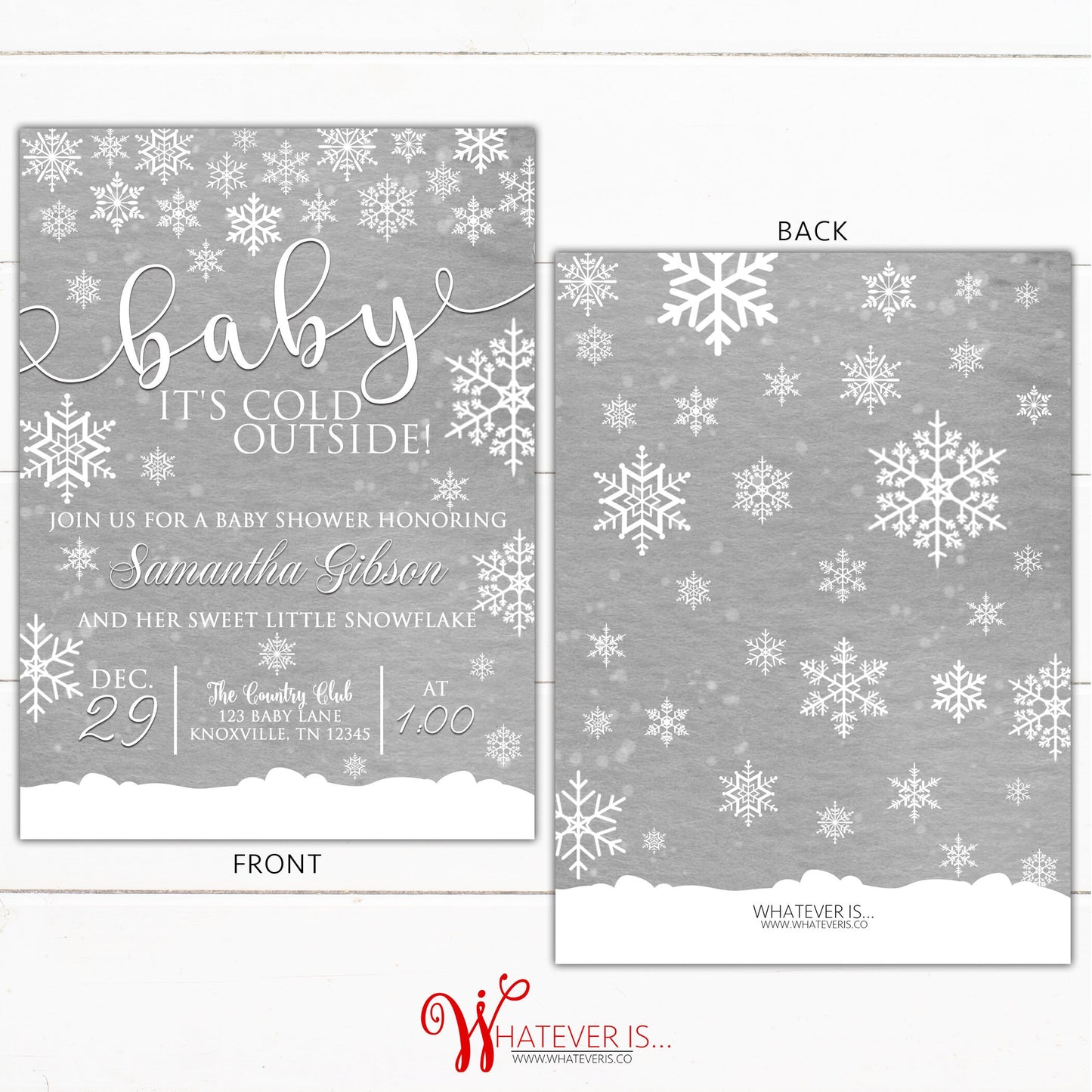 Baby It's Cold Outside Baby Shower Invitation