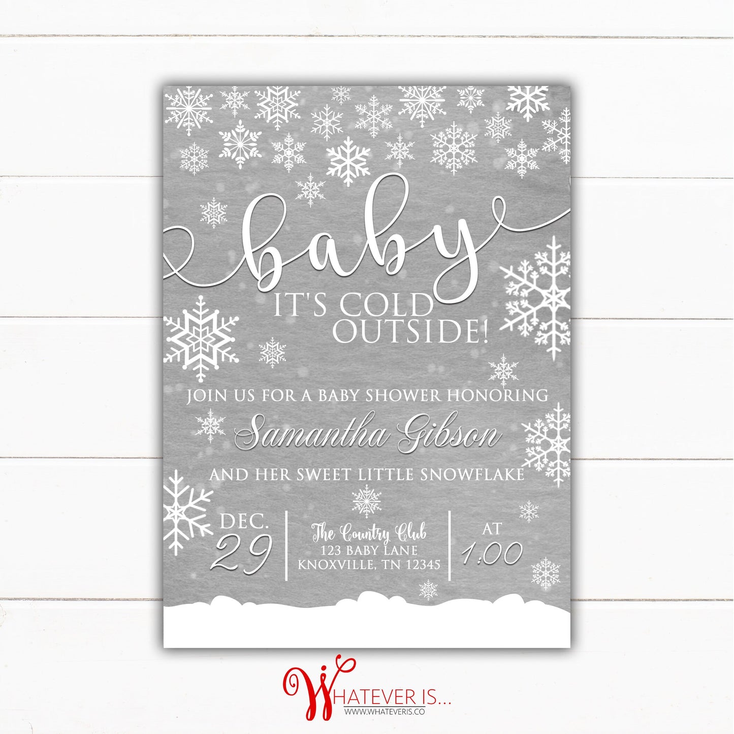 Baby It's Cold Outside Baby Shower Invitation