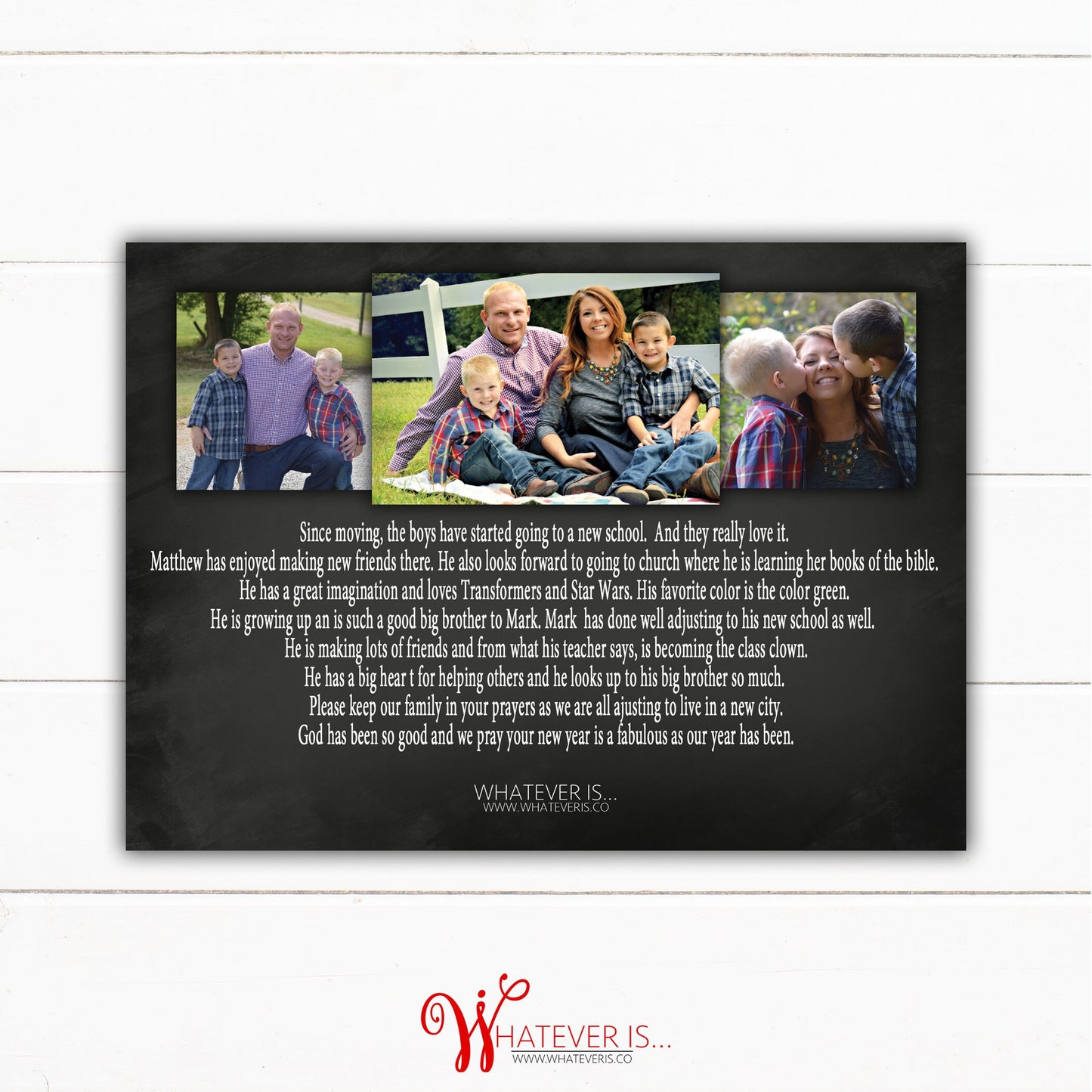 It's a Wonderful Life Family Picture Christmas Card