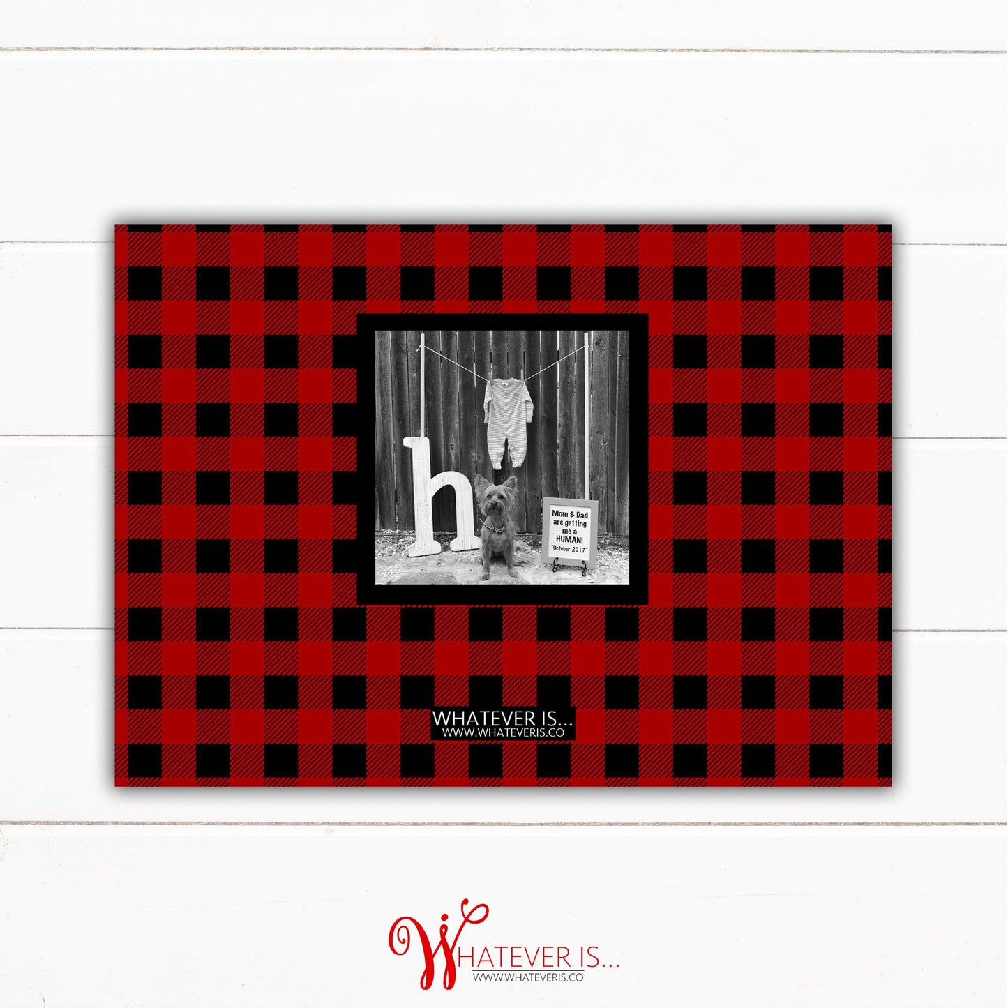 Be Joyful Buffalo Plaid Christmas Card