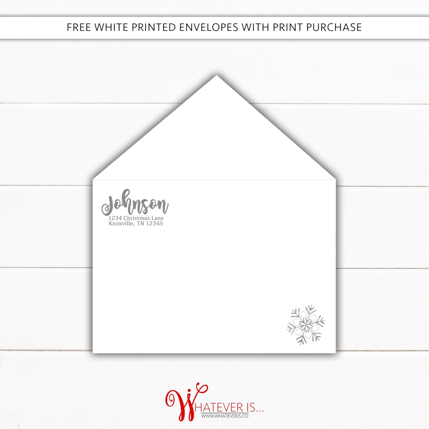Rustic Snowflake Family Picture Christmas Card