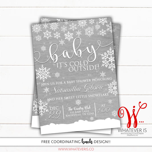 Baby It's Cold Outside Baby Shower Invitation