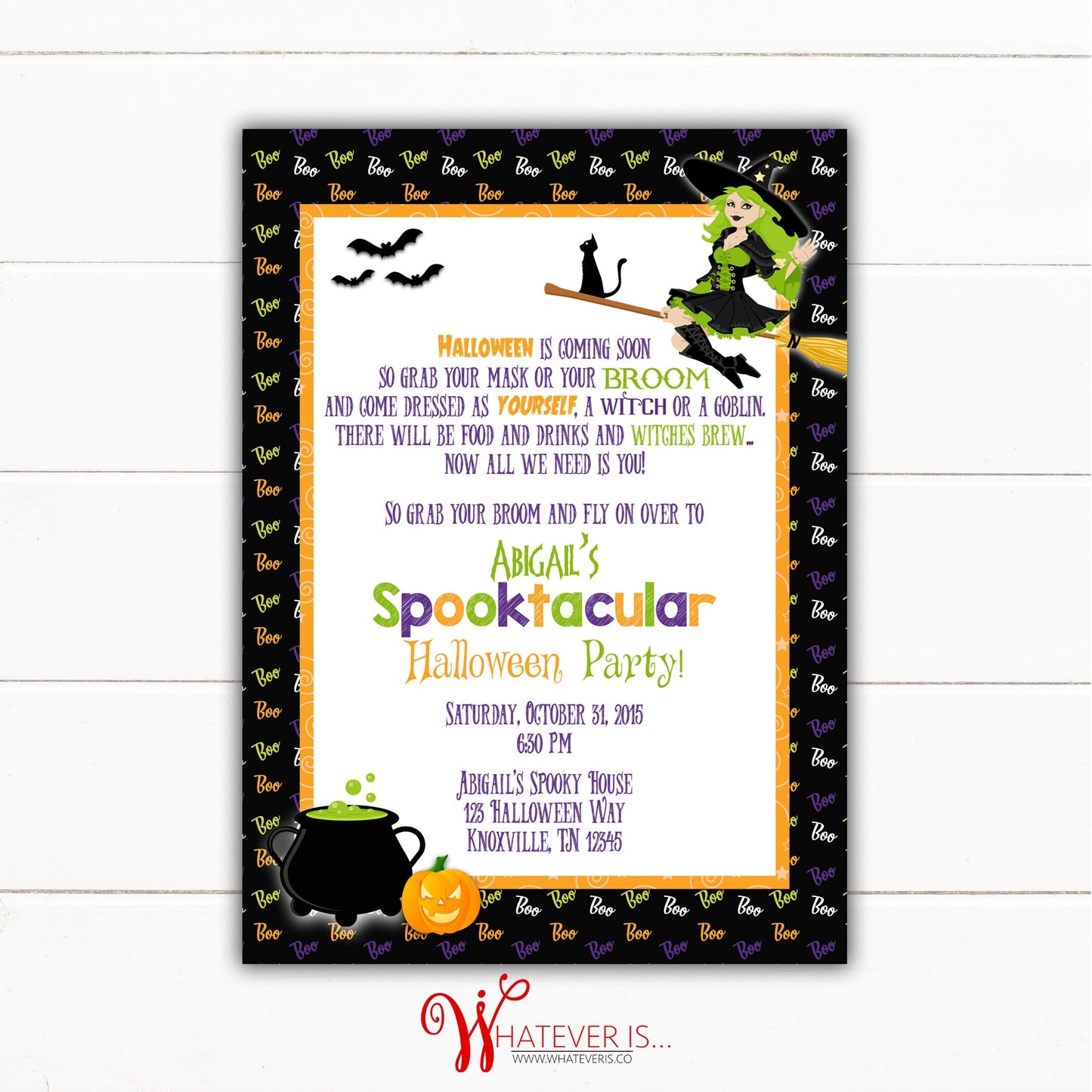 Halloween Spooktacular Party Invitation | Halloween Party | Kids Halloween Party | Spooky Halloween Party | Halloween Dress Up Party Invite