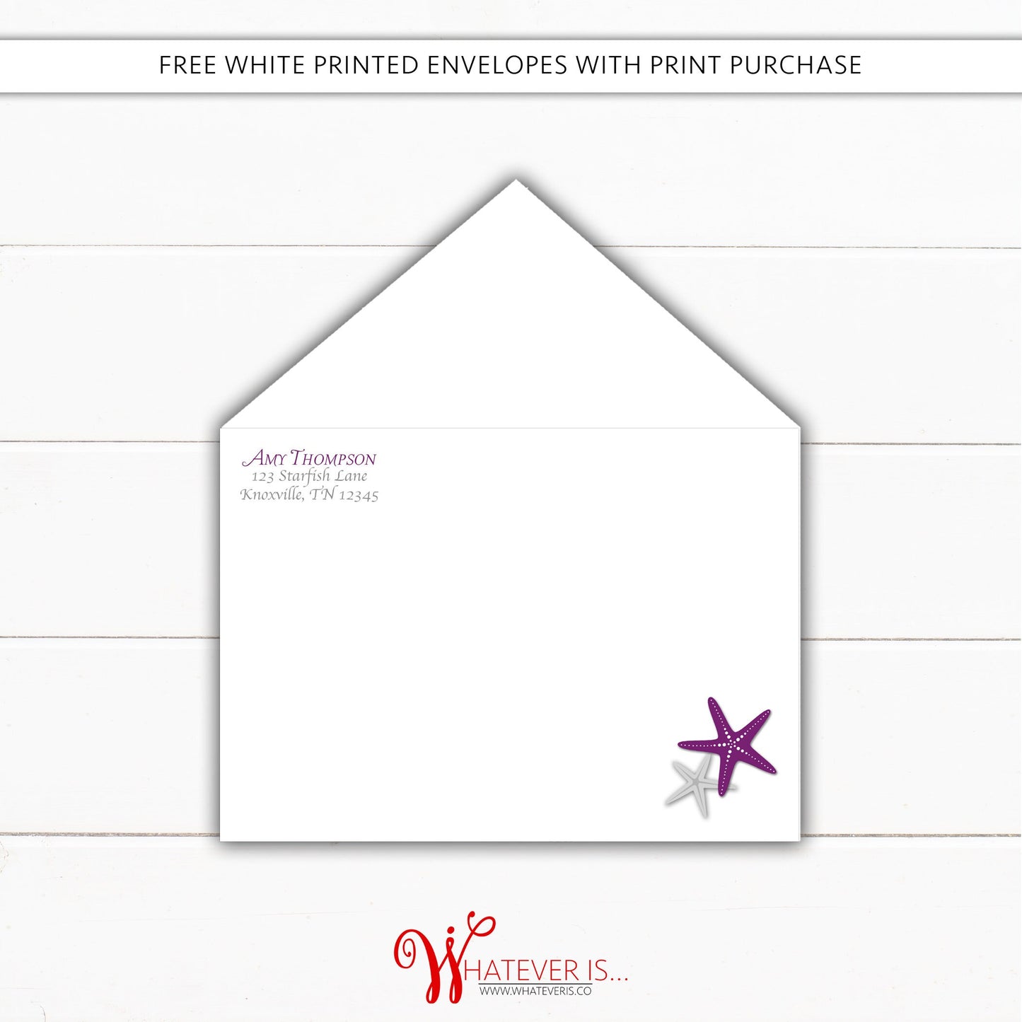 Plum Starfish Wedding Dress Bridal Shower Invitation | Beach Bridal Shower | Nautical Bridal Shower | Starfish Wedding Shower | WI001