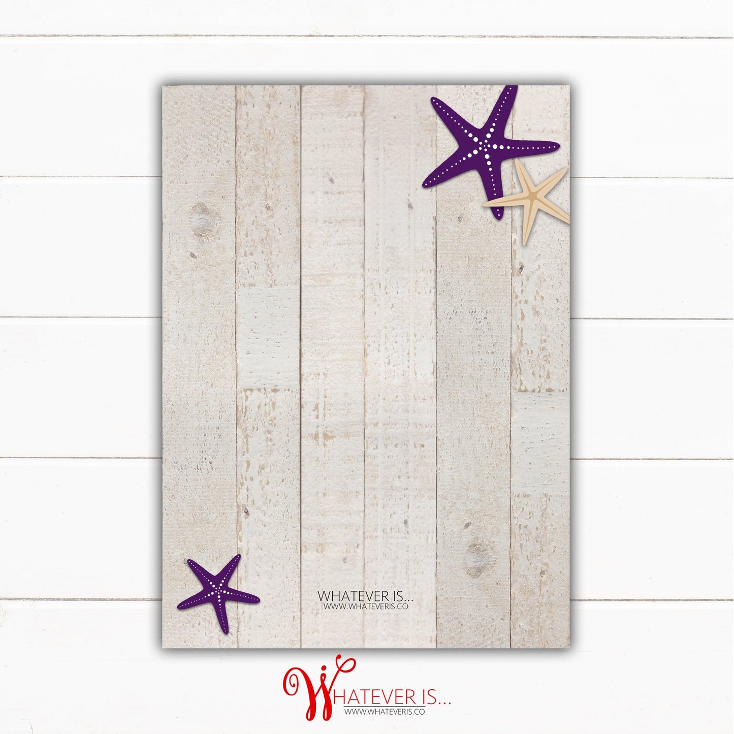 Purple Starfish Wedding Dress Bridal Shower Invitation | Beach Bridal Shower | Nautical Bridal Shower | Starfish Wedding Shower | Beach Wood