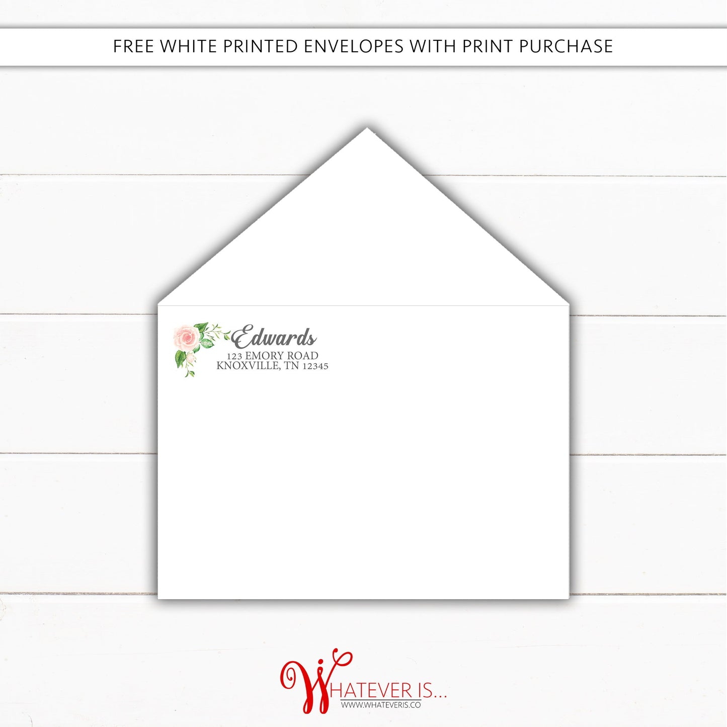 Blush Watercolor Floral Wedding Invitation