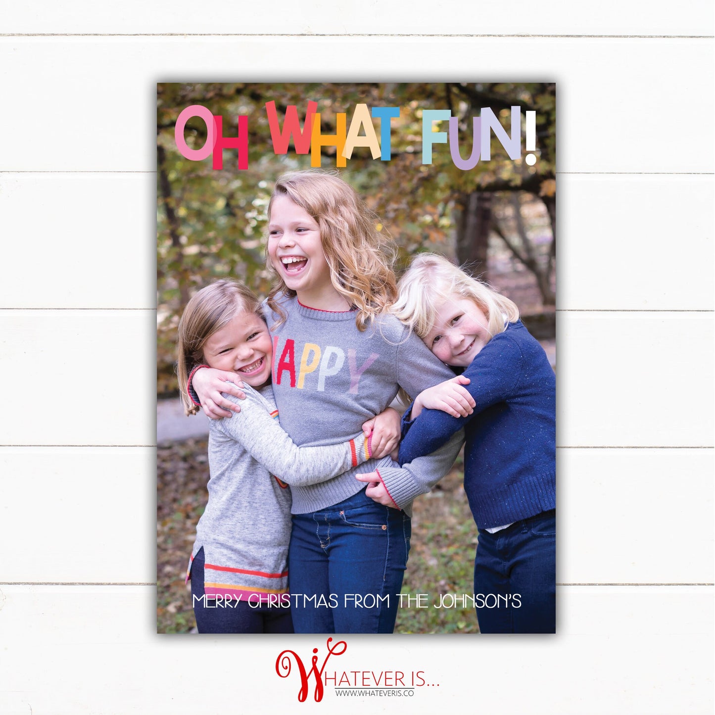 Oh What Fun Bright Year in Review Christmas Card