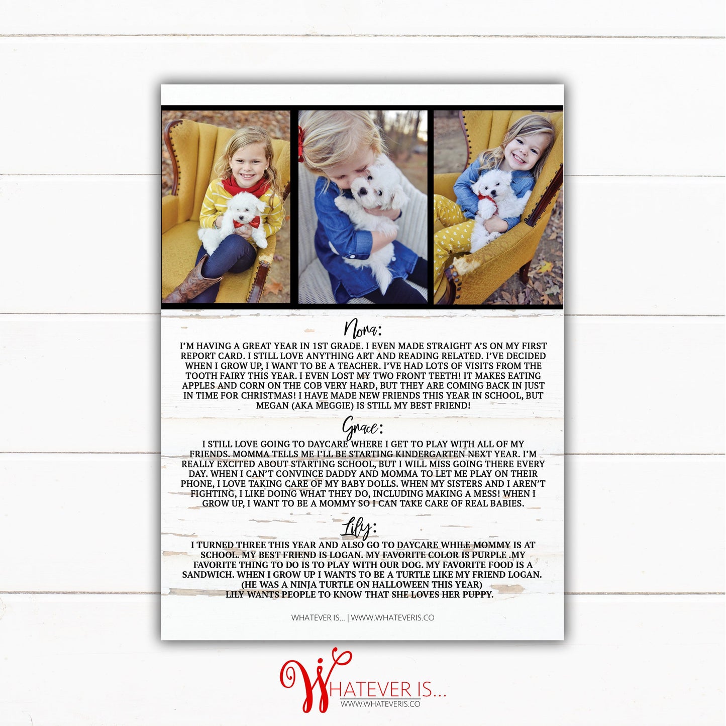 Good Tidings of Great Joy Year in Review Christmas Card