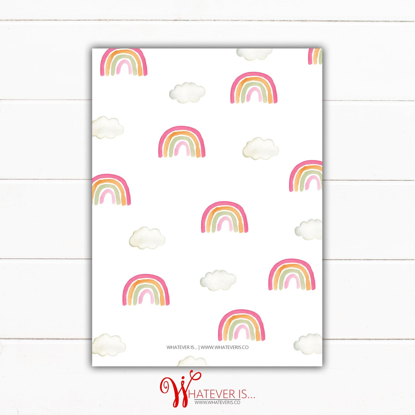 Pink Rainbow Girl Baby Shower Invitation | Pink Baby Shower | Rainbow Baby Shower | Baby Girl Pink Baby Shower Invitation | Printed Invites