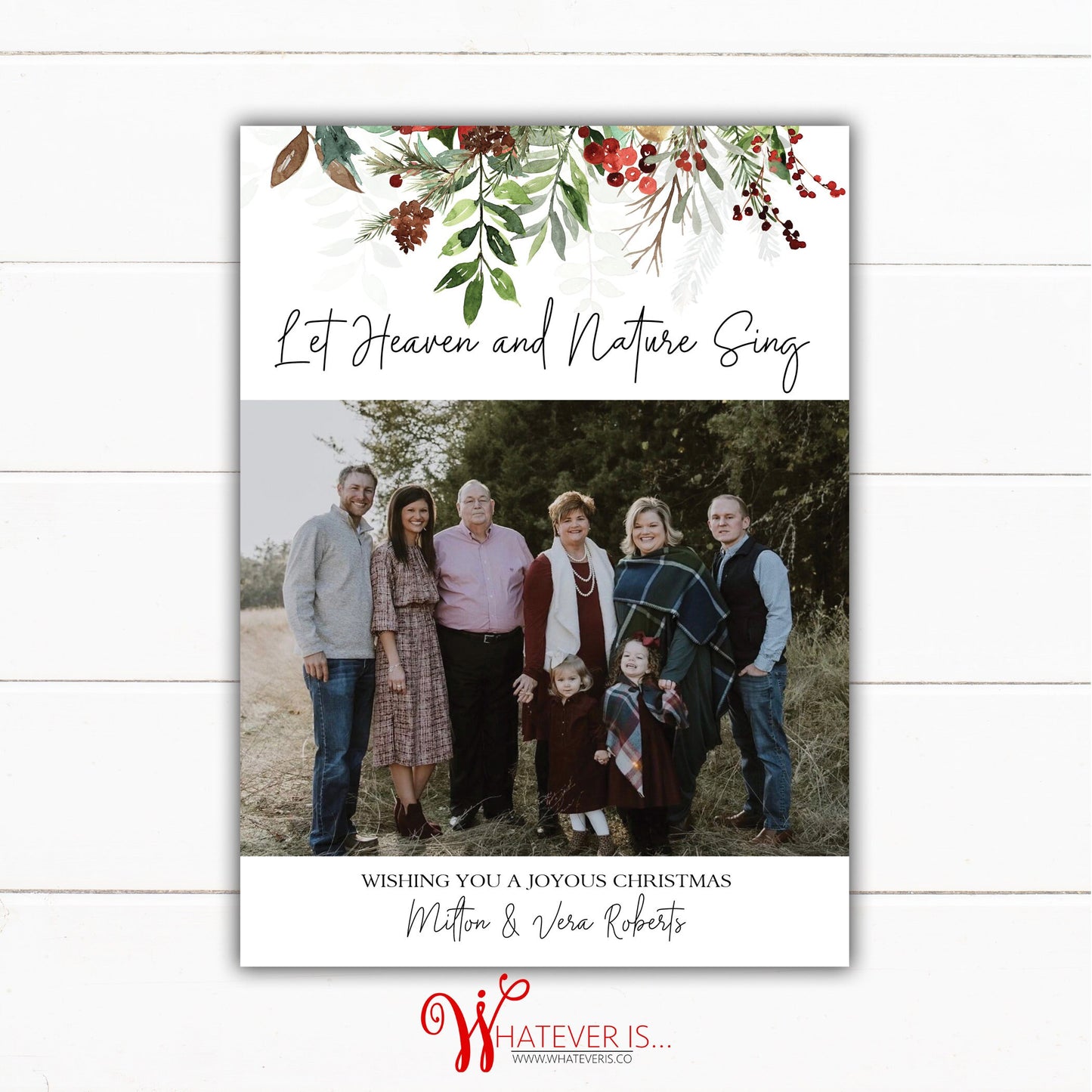 Let Heaven and Nature Sing Psalm 94:4 Christian Christmas Card
