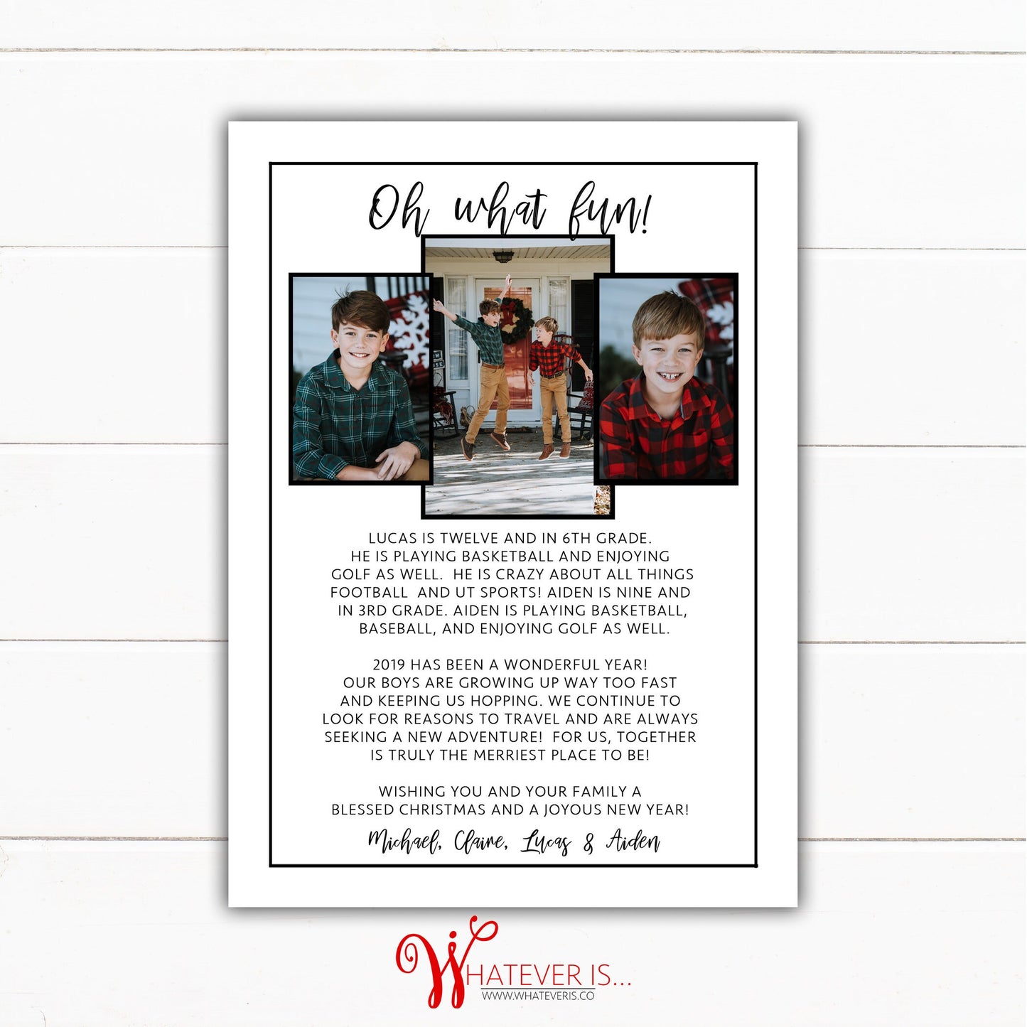 Merry Christmas Cross Christian Family Picture Christmas Card