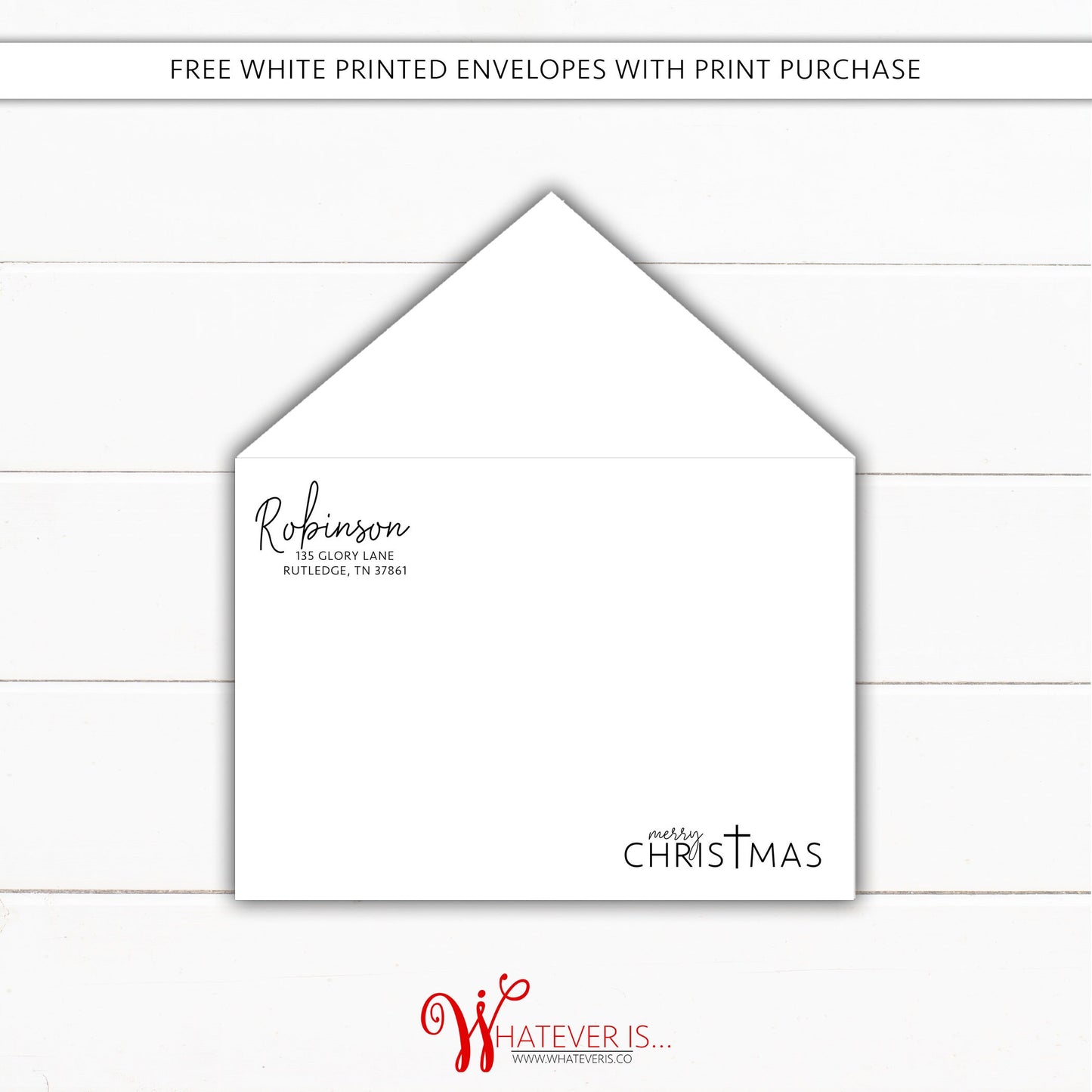 Merry Christmas Cross Christian Family Picture Christmas Card