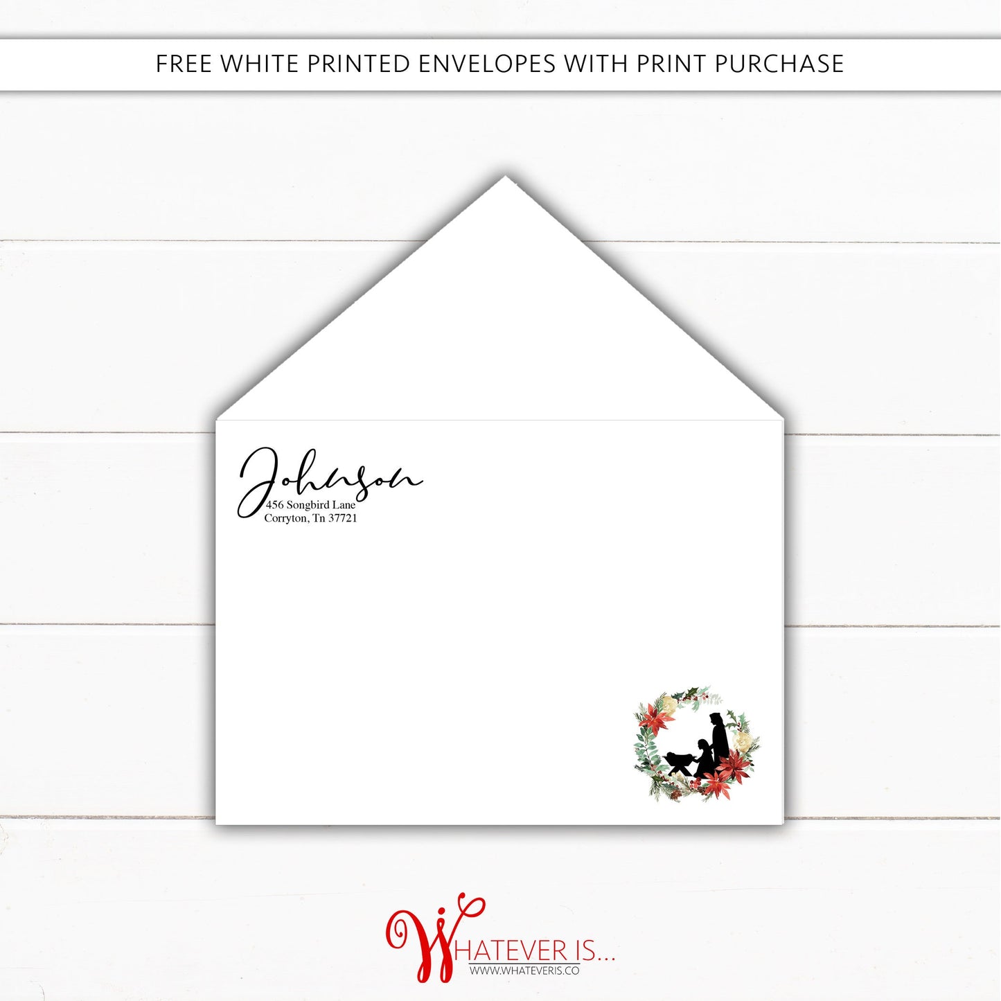 Joy to the World Nativity Psalm 100 Christian Christmas Card