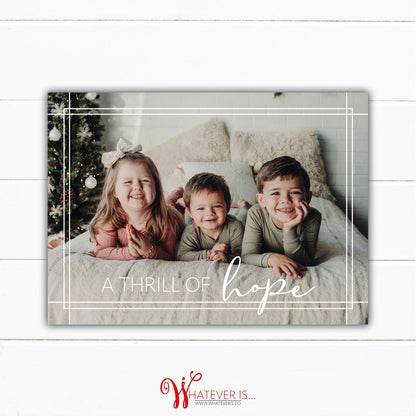 A Thrill of Hope Picture Christmas Card