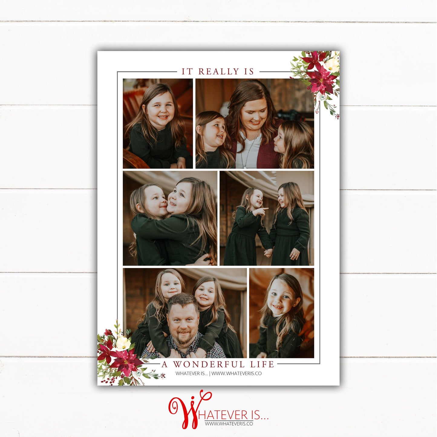 Simply Floral It's A Wonderful Life Christmas Card