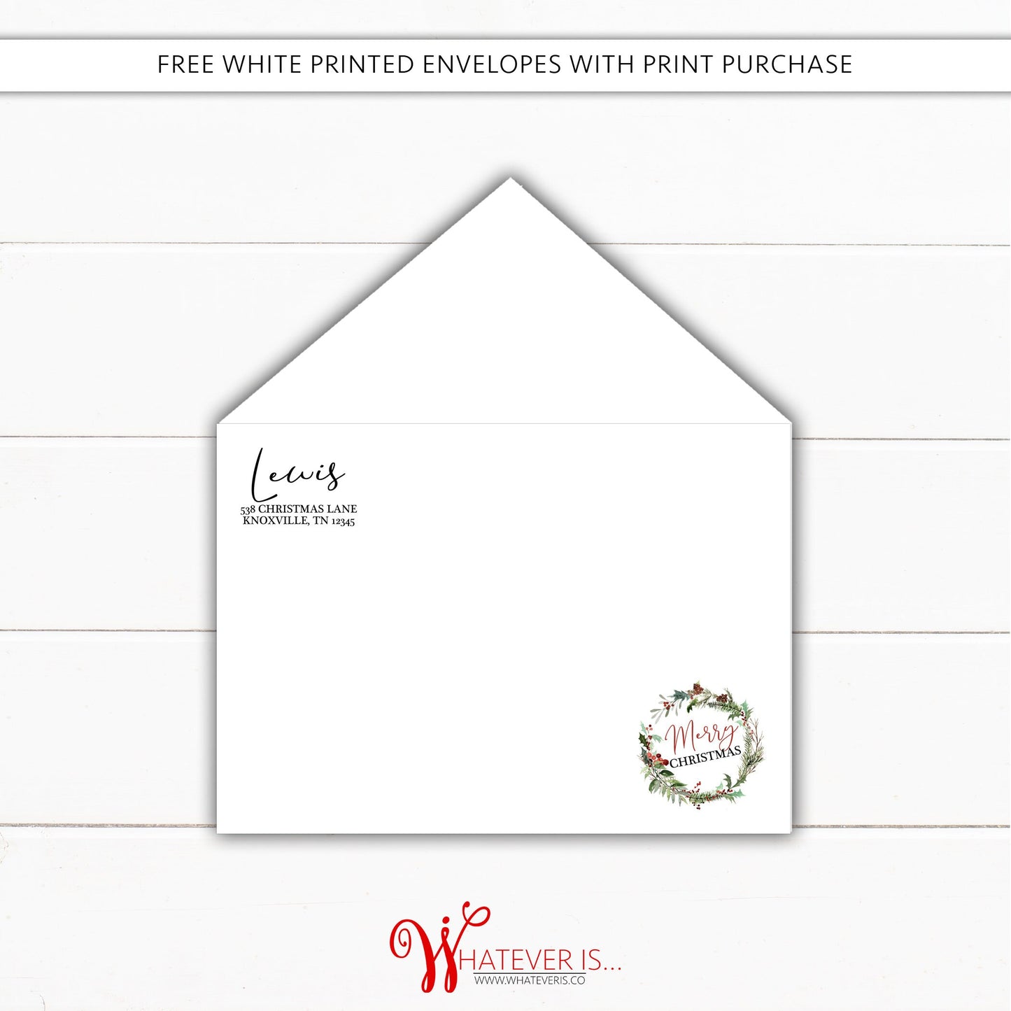 Floral and Gold John 3:16 Family Picture Christmas Card