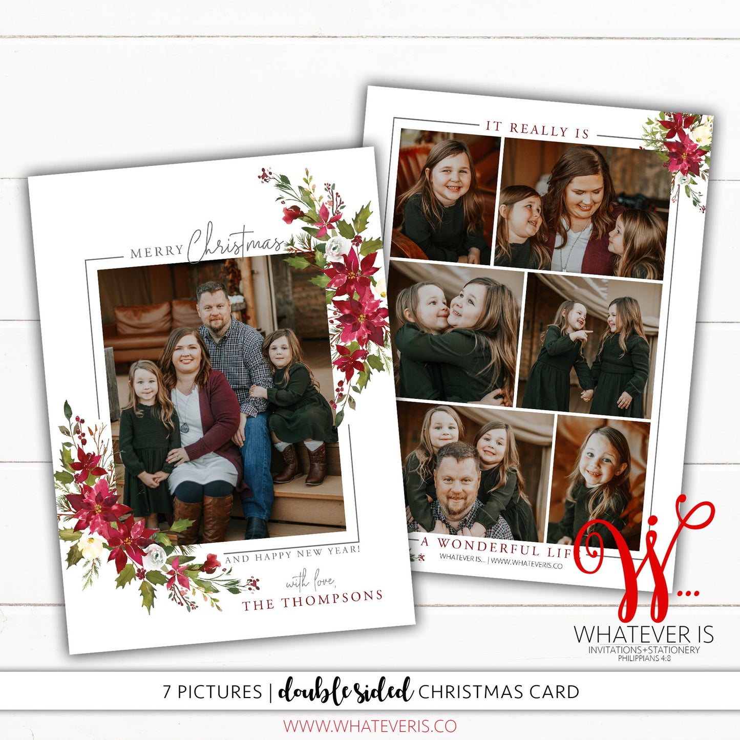 Simply Floral It's A Wonderful Life Christmas Card