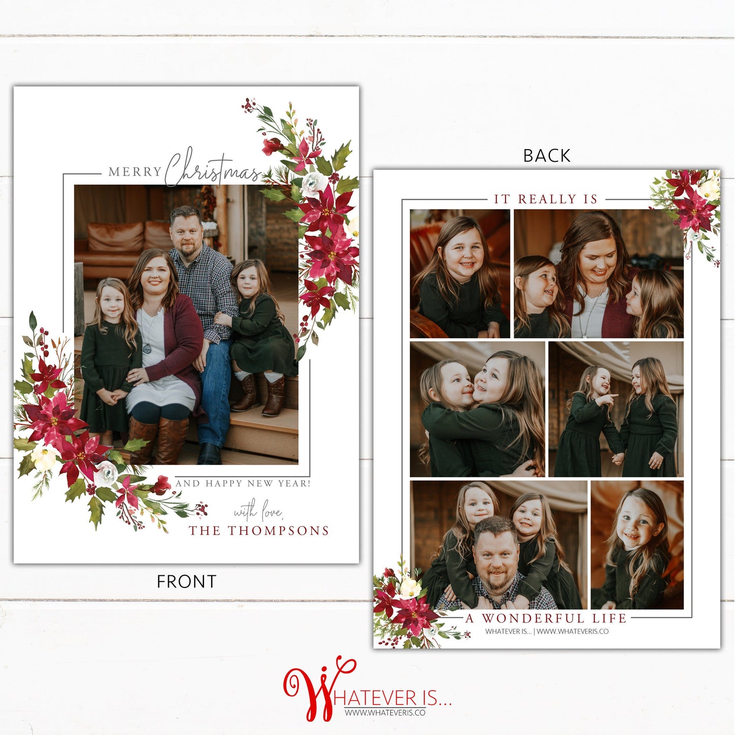 Simply Floral It's A Wonderful Life Christmas Card