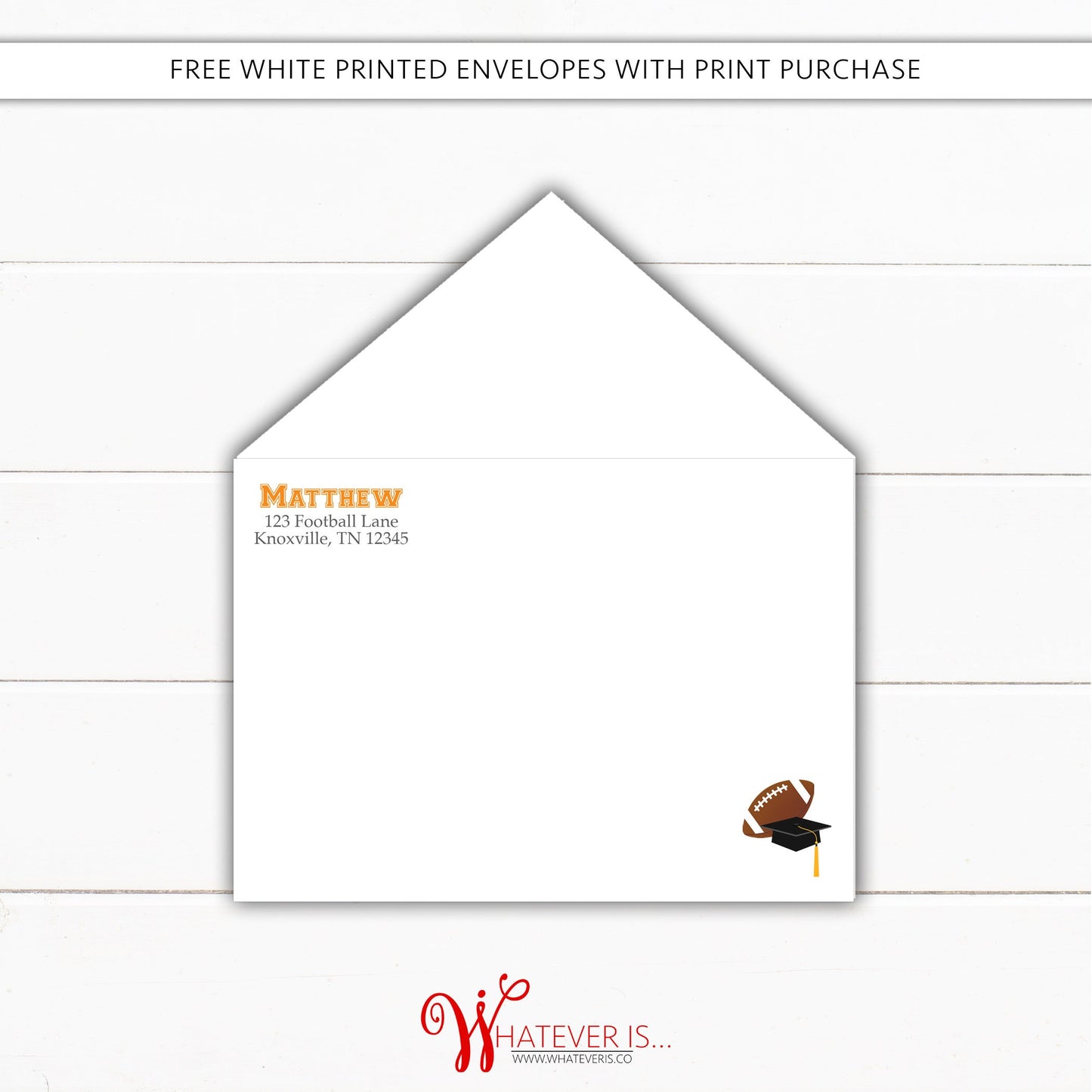 Football Graduation Party Invitation | Sport Graduation | College Football Graduation | Tennessee Graduation Party | Volunteers | Vols