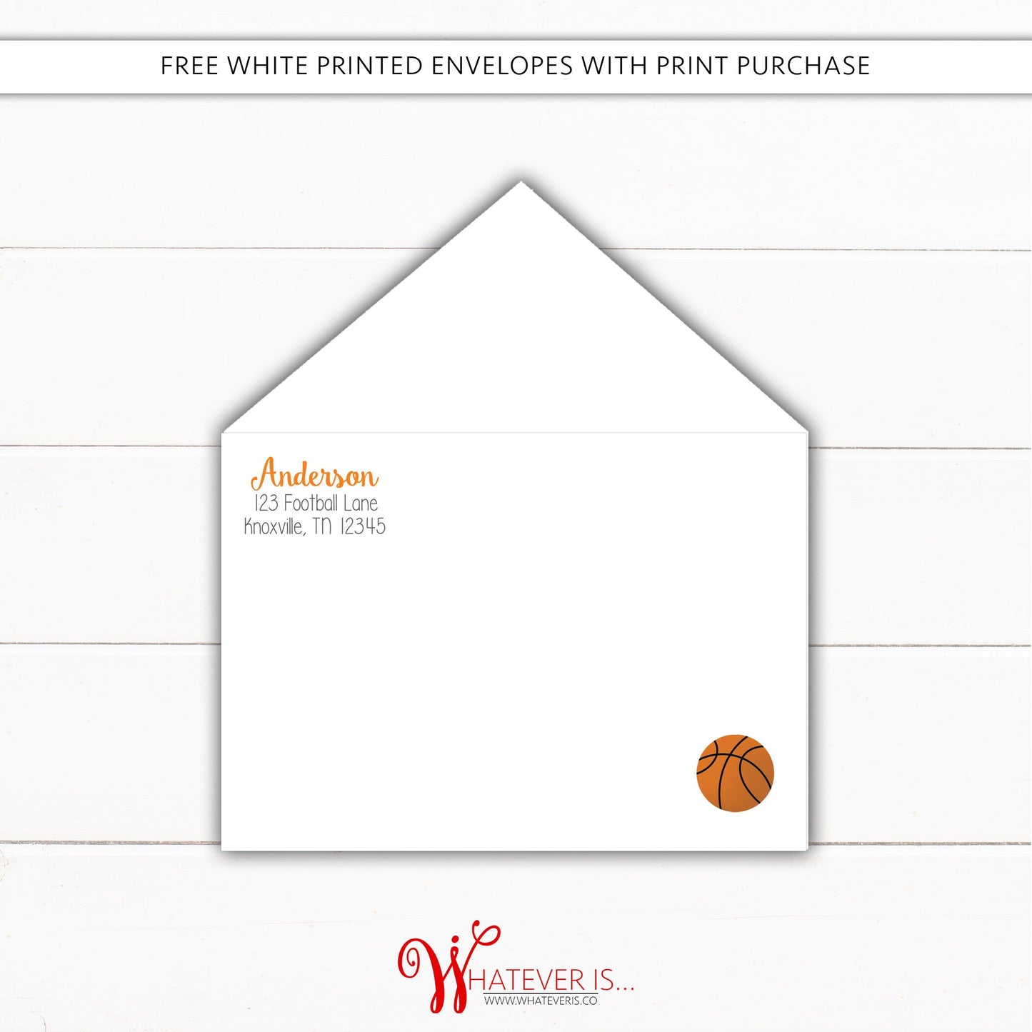 Girl's Orange and White Basketball Baby Shower Invitation